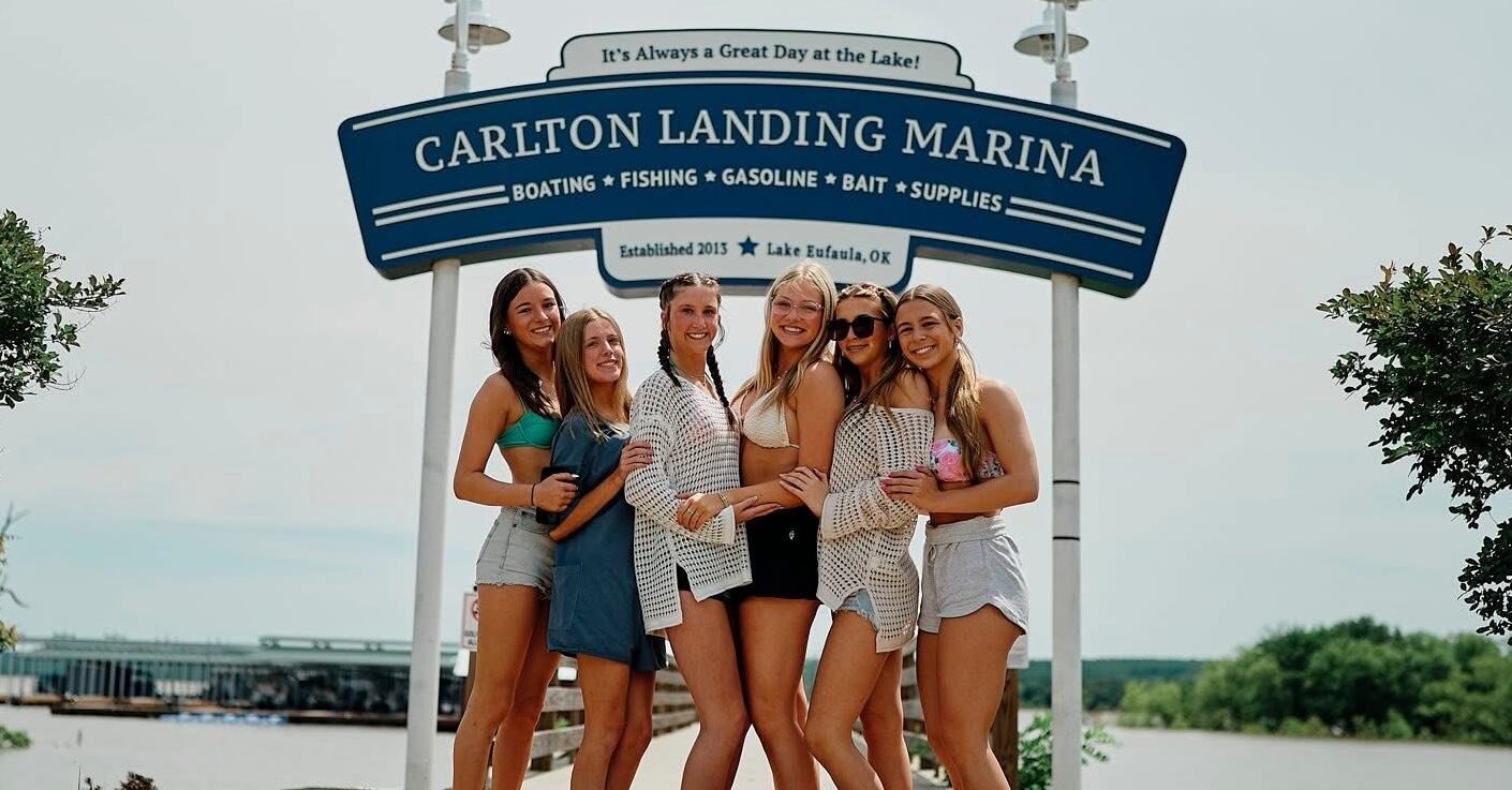 The Carlton Landing crew on the water at Lake Eufaula