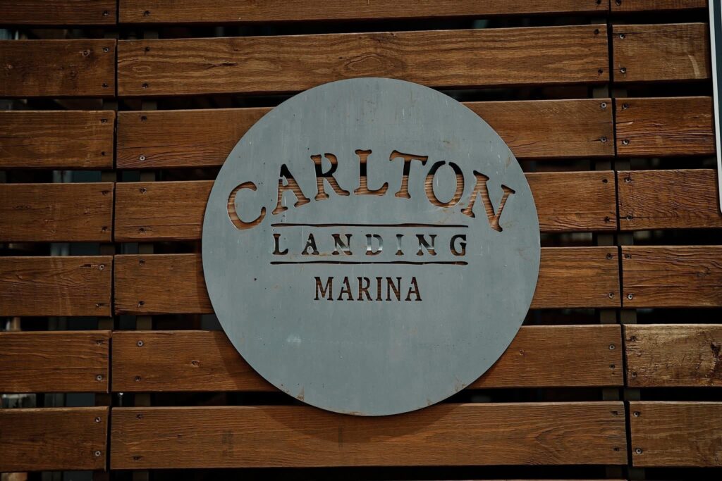 Carlton Landing Marina sign