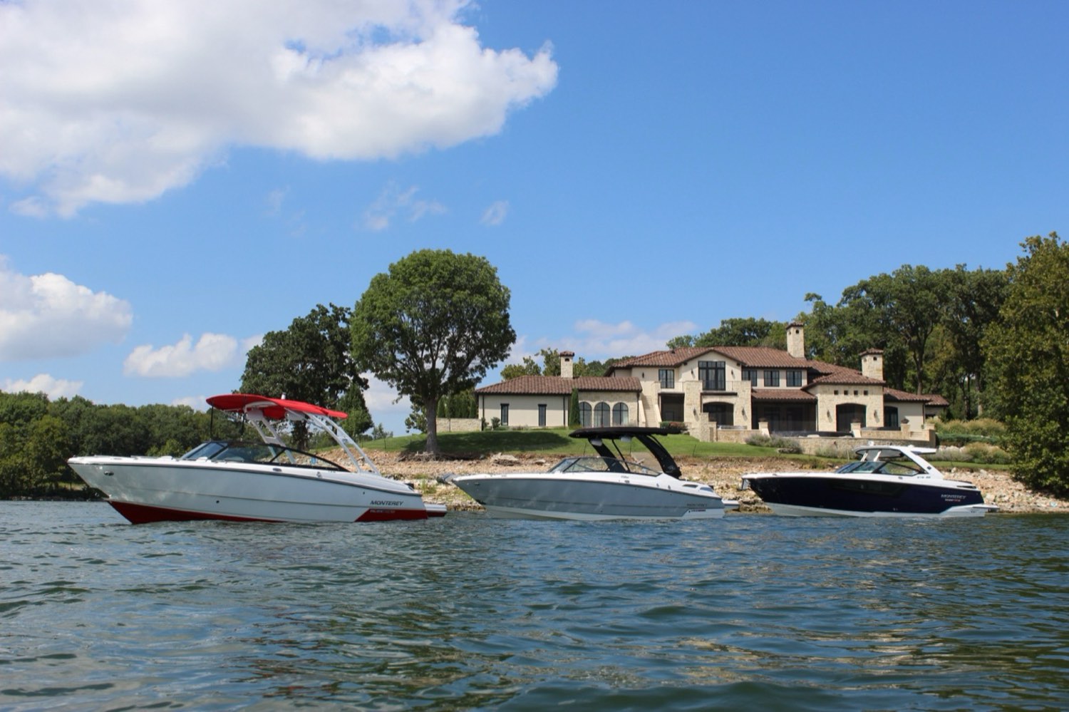 The marina spread out along the lake