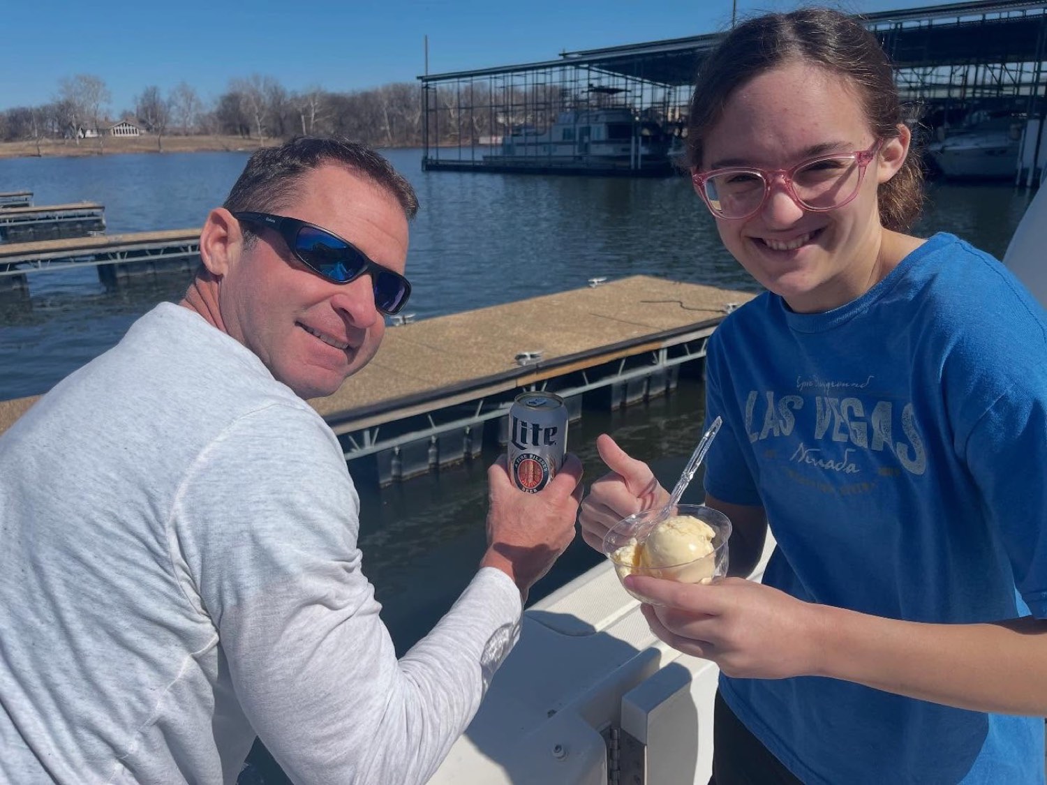 Customers fueling up at the Rocky Branch dock